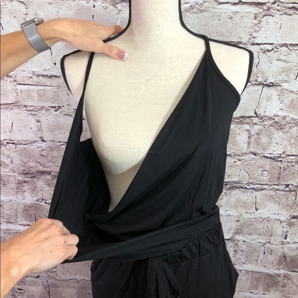 New Elan (Bloomingdale)Spaghetti Strp Blk Jumpsuit - Picture 7 of 8